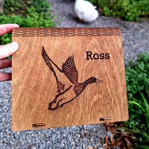 Personalized Duck Call Box | Custom Duck Hunter Storage Box | Goose Hunting Gear | Christmas Gift for Groomsmen, Dad, Son, Grandpa