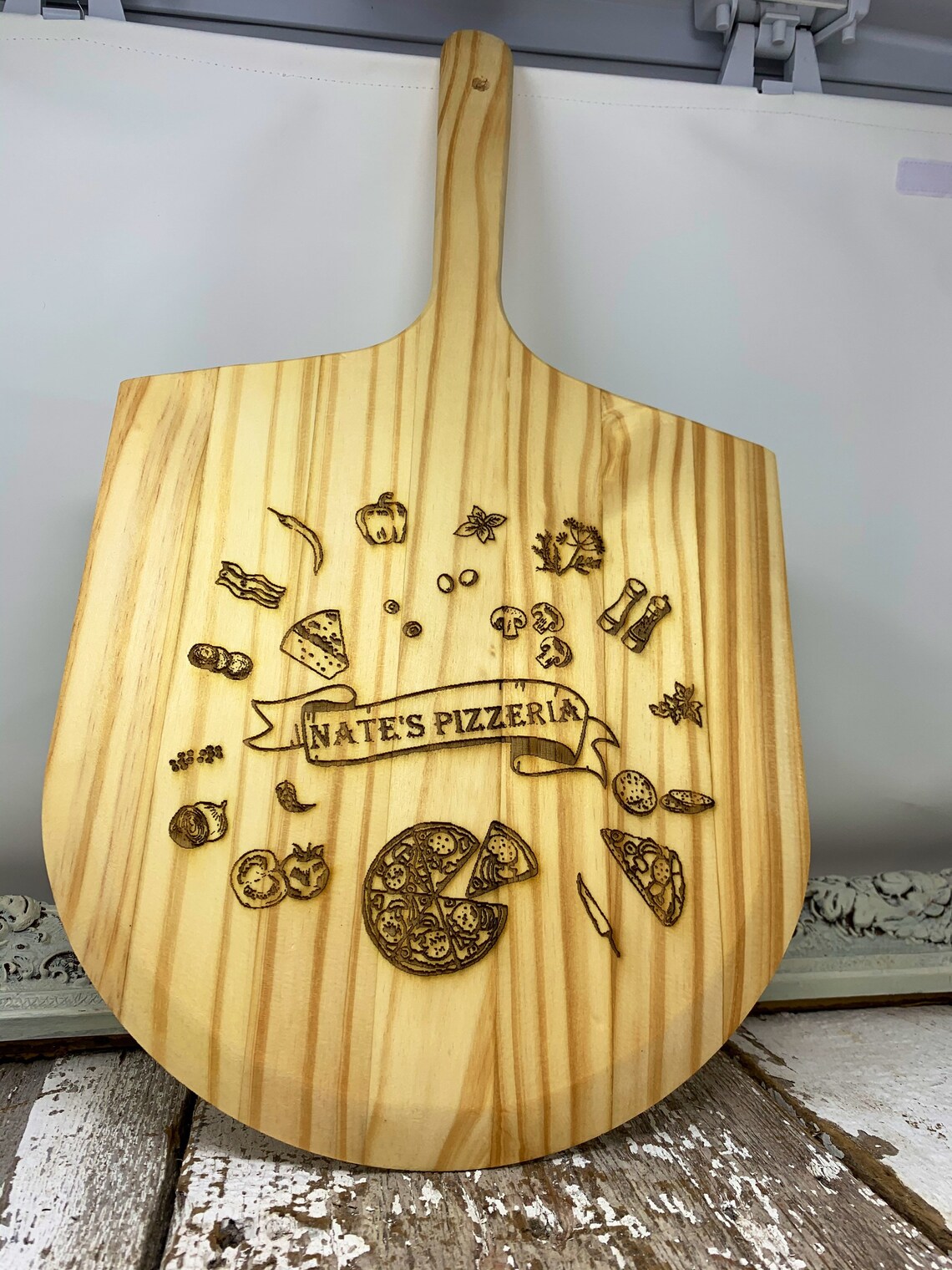 Pizza Peel Personalized Wooden Pizza Peel Wood Pizza Peel Etsy