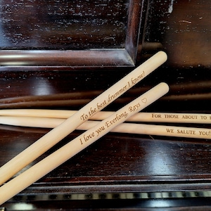 Personalized Drumsticks | Custom Engraved Pair of Drum Sticks | Marching Band Drummer | Christmas | Graduation | Drumline Senior | Director