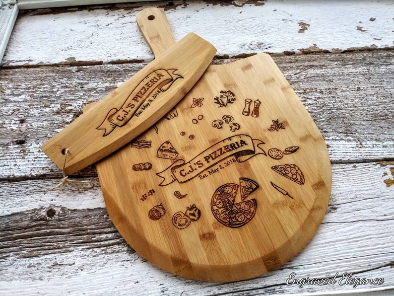 Pizza Peel Personalized Wooden Pizza Peel Wood Pizza Peel Etsy