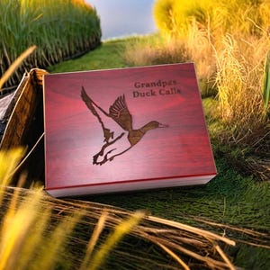 Gepersonaliseerde telefooncel eend | Aangepaste opbergdoos Duck Hunter | Jachtuitrusting voor ganzen | Cadeau voor bruidsjonkers, vader, zoon, opa