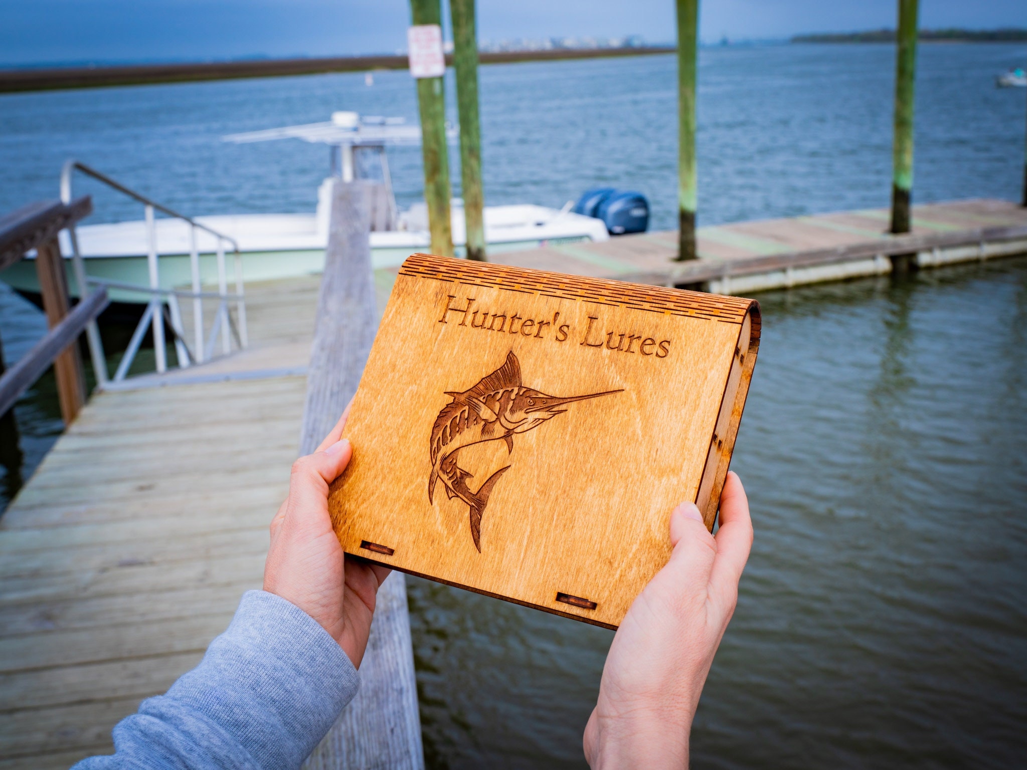 Buy Fly Fishing RIVER LUNE UK Handcrafted Fly Box, Custom Designed, Laser  Engraved. Back Includes Name, Inscription, Artwork. Online in India 