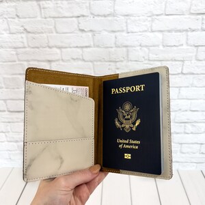 thumbnail image 2 of Personalised Mr & Mrs Passport Covers Mr/ Mr, Mrs/mrs Holders Marble PU Vegan Leather, Wedding 2 of 12