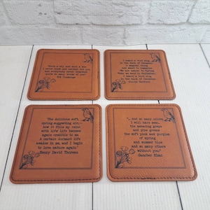 Spring Coaster Set | Poetry Coasters | Gift for Her | Gift for Girlfriend | Spring Gift | Housewarming Gift | Wedding | Anniversary