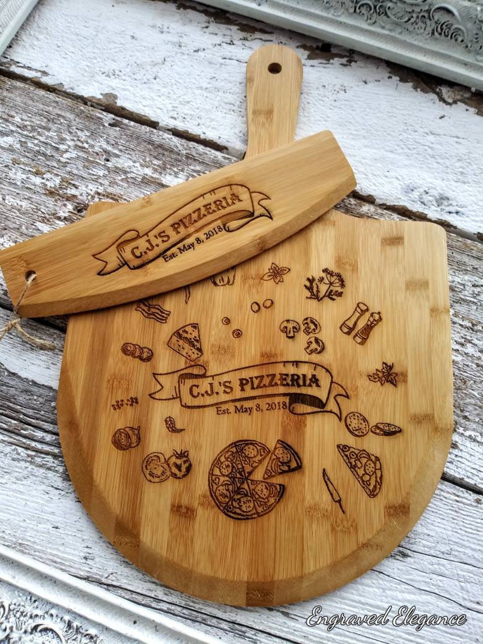 Pizza Peel Personalized Wooden Pizza Peel Wood Pizza Peel Etsy