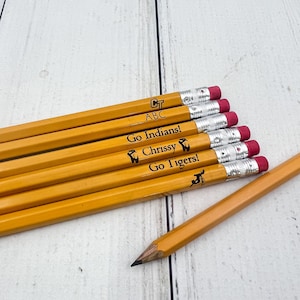 Personalized Engraved Pencil | Custom School Pencil | him | Her | Back to School gift | Christmas | Classroom Supplies | Teacher | Students