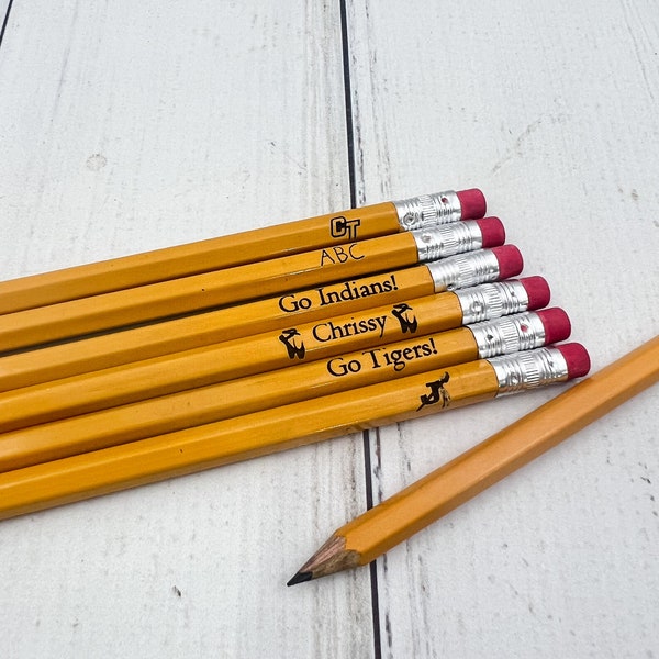 Personalized Engraved Pencil | Custom School Pencil | him | Her | Back to School gift | Christmas | Classroom Supplies | Teacher | Students