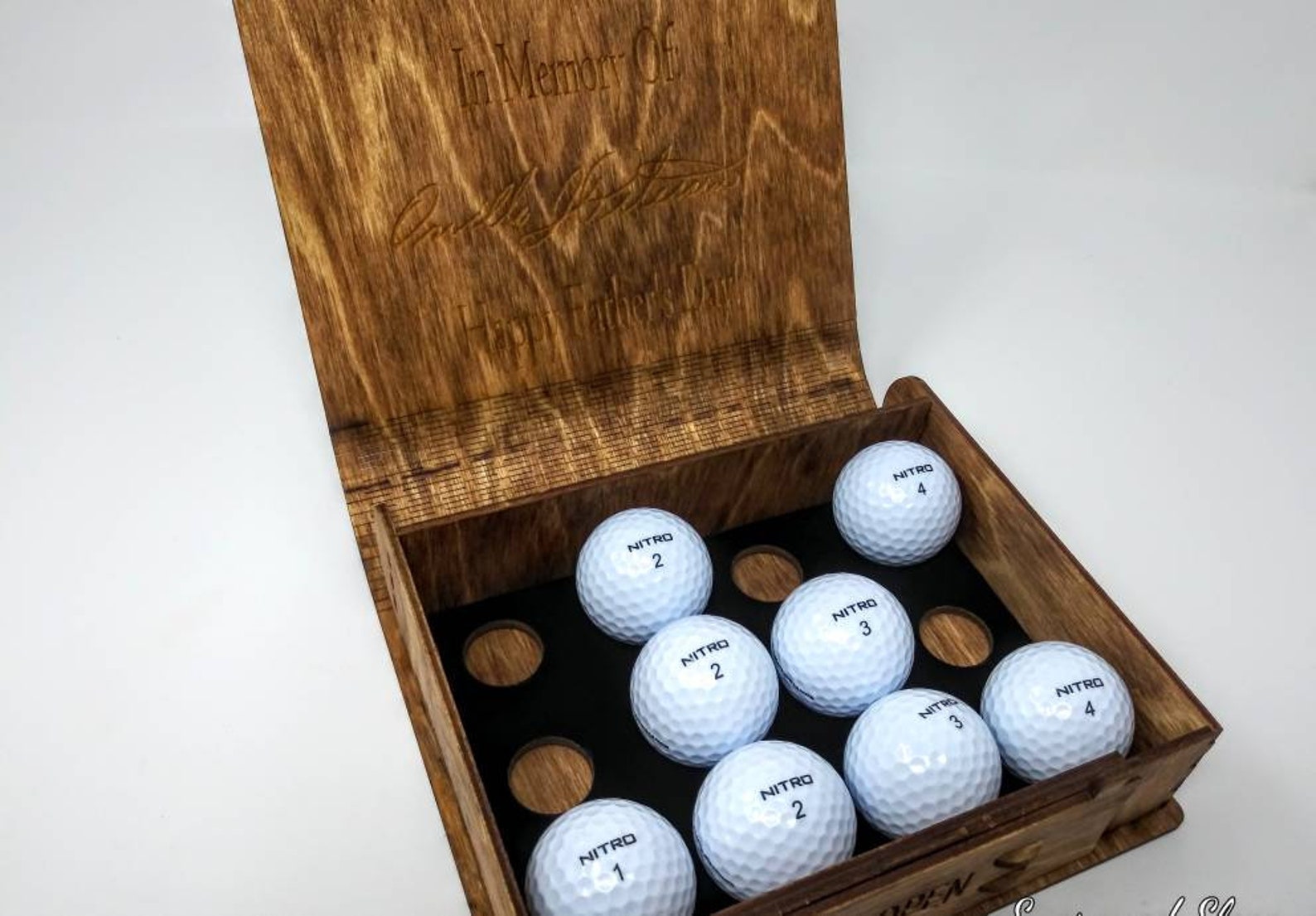 Personalized Golf Ball Box Golf Ball Holder Personalized Etsy