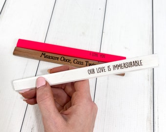 Personalized Carpenters Pencil | Custom Construction Pencil | Wood Working Pencils | dad | Her | Anniversary Gift | Christmas | Husband