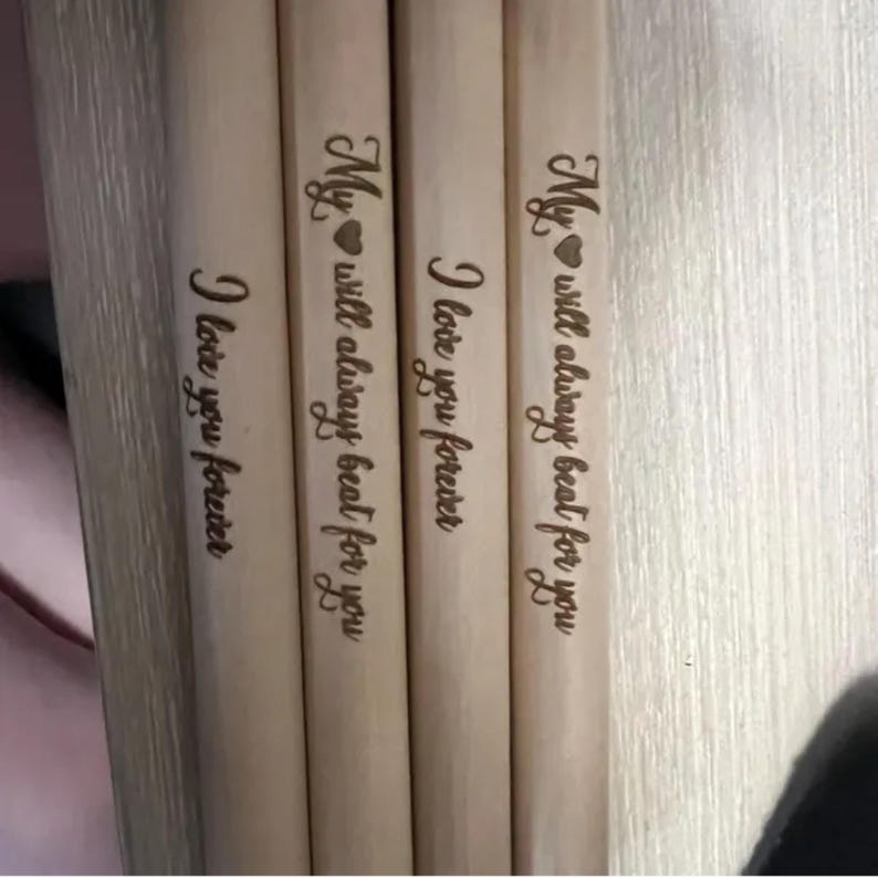 Baquetas personalizadas grabadas con láser para tu baterista favorito imagen 7