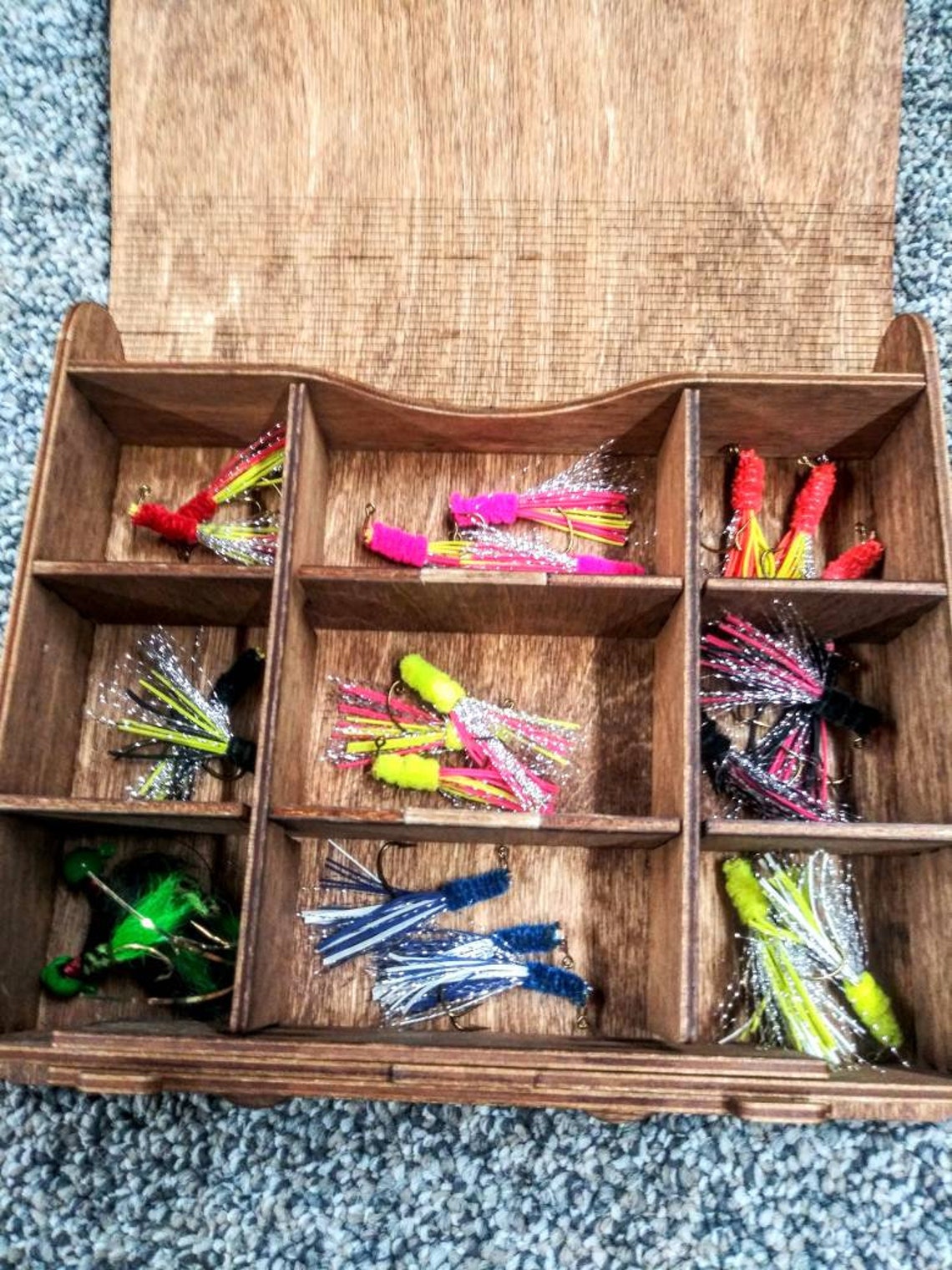 Personalized Crappie Jig Box Jig Box Mini Tackle Box Etsy