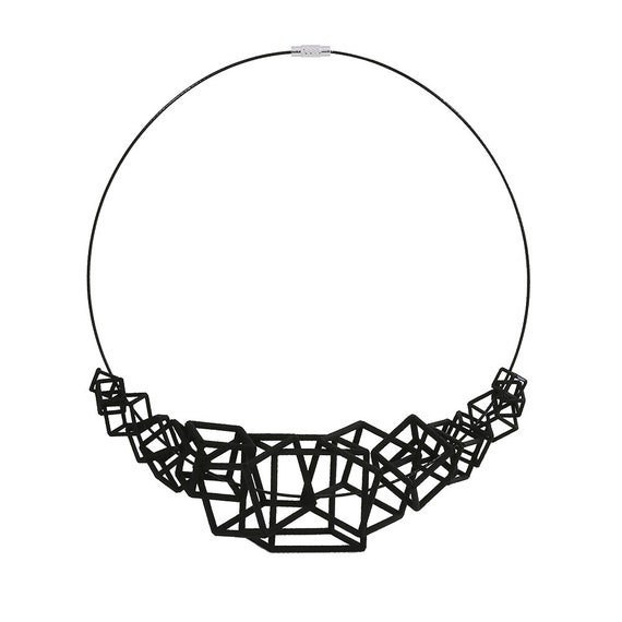 Zicube necklace, wearable architecture, 3d print ring,Architectural jewelry,Architectural ring,3d printed,3dprint jewelry,Geometric necklace