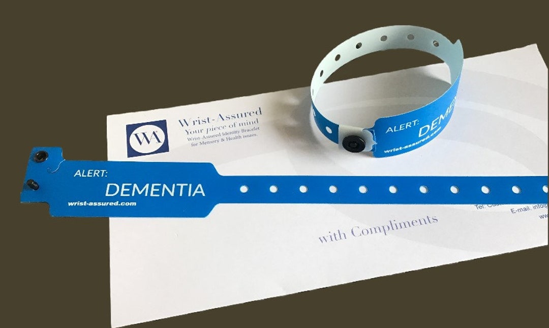 Dementia ID Band for Hospital Etsy