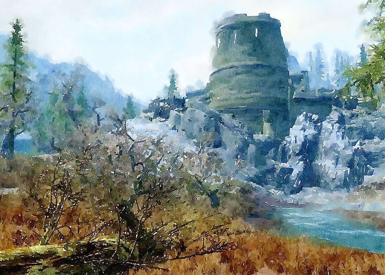 Watercolor art home decor game art poster video game art Etsy