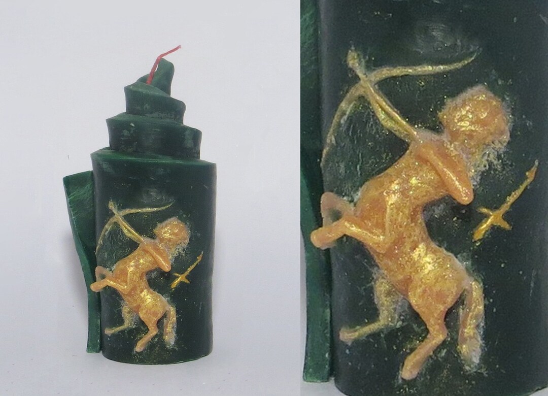 Zodiac Candle Sagittarius Decorative Candle Candles Artistic Etsy