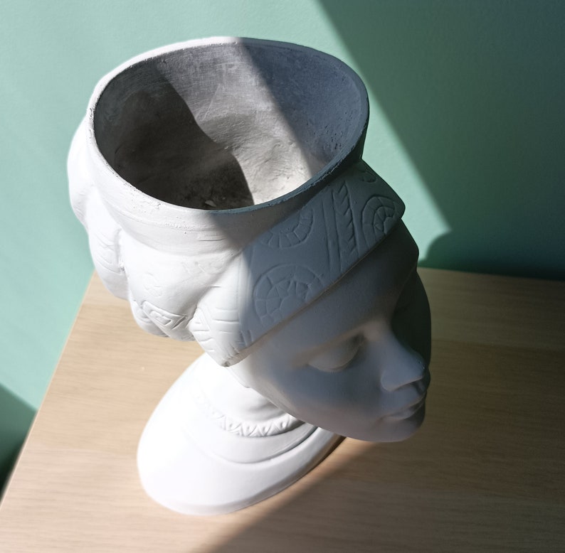 Bust Head Face Planter Pot Desk Planter Woman Vase Pot Etsy