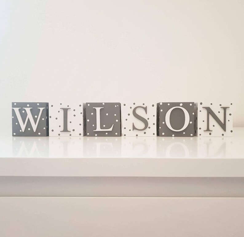 Personalised Wooden Baby Name Blocks/cubes Nursery Decor. Etsy UK