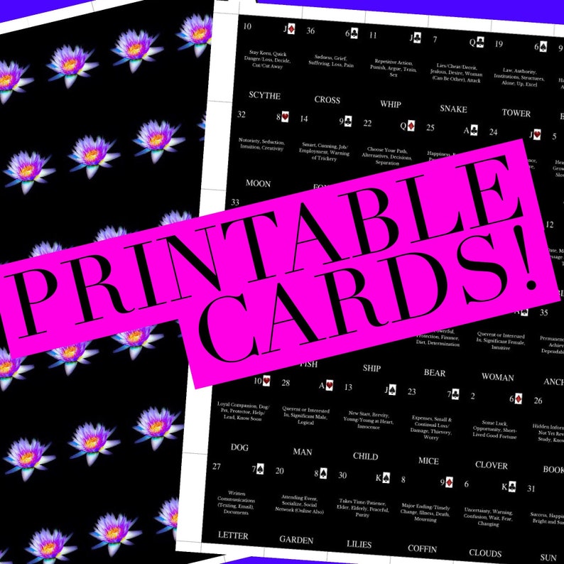 Micro Lenormand Deck Oracle - Printable Lenormand Deck of Playing cards (comparable toward Tarot) - Micro-Sized (1.25\ graphic about Printable Oracle Cards identified as Micro Lenormand Deck Oracle - Printable Lenormand Deck of Playing cards (related toward Tarot) - Micro-Sized (1.25\