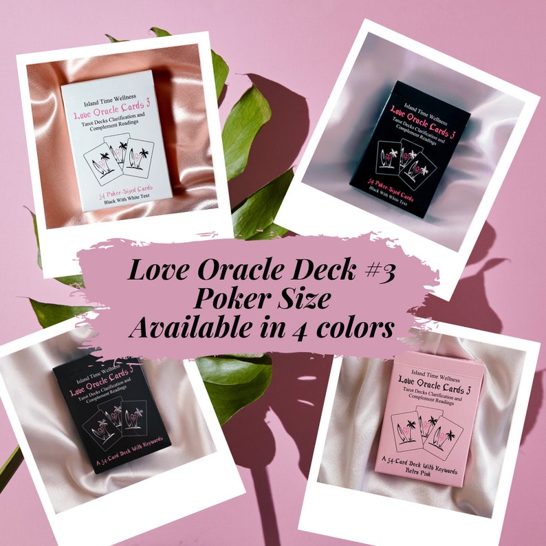 Love Oracle Cards Deck 3 4 Colors Poker Size Tarot Etsy