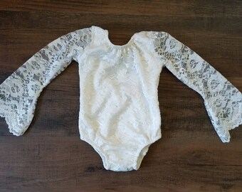 flower girl lace leotard