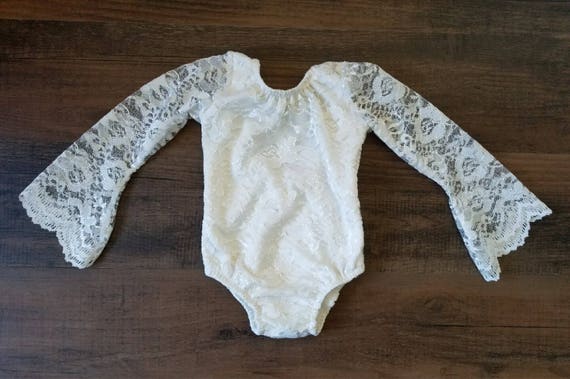flower girl lace leotard