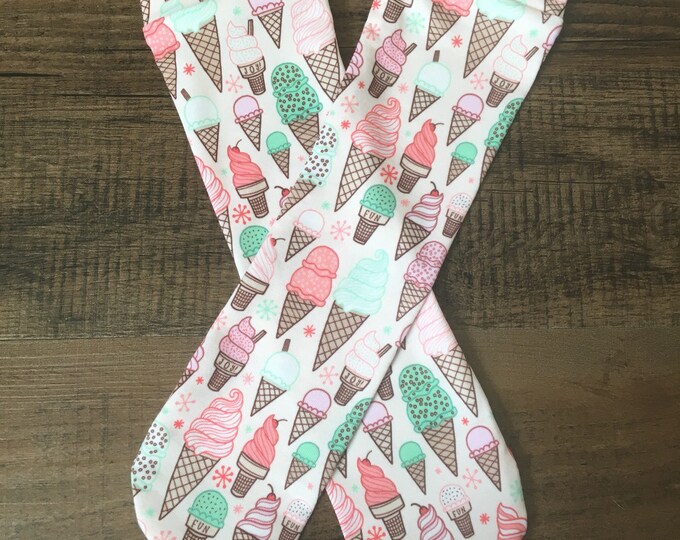 Ice Cream Knee High Socks Baby Knee Highs Toddler Knee Etsy