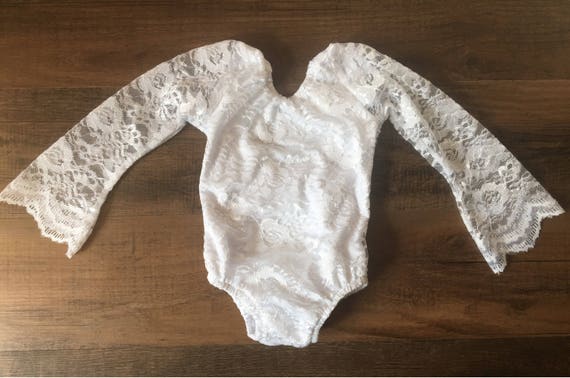 white lace leotard