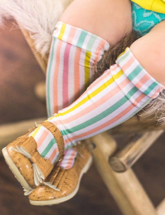 toddler striped knee socks