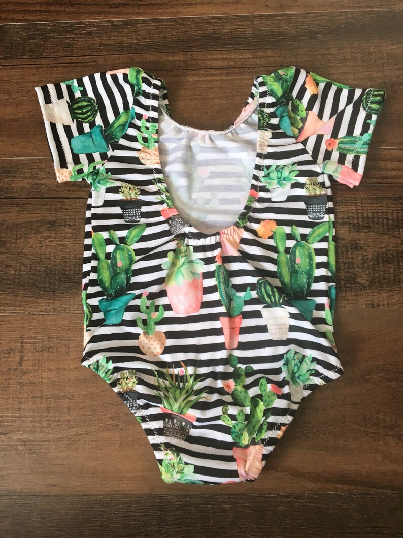 Striped cactus leotard cactus leotard baby leotard toddler | Etsy