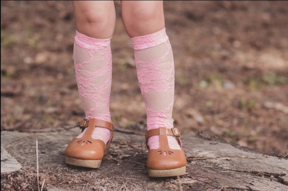 baby lace knee high socks