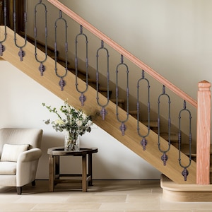 Wrought Iron stair spindle railing panel handrail Balusters picket balcony balusters metal industrial stair decor staircase