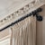 Bronze Metal Curtain Rail Wrought Iron Wall Mounted Vintage Curtain Rod ...