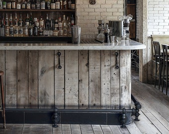 Industrial Foot Rail | Black Home Bar Foot Rail | Kitchen Island Foot Rest | Custom Foot Railing