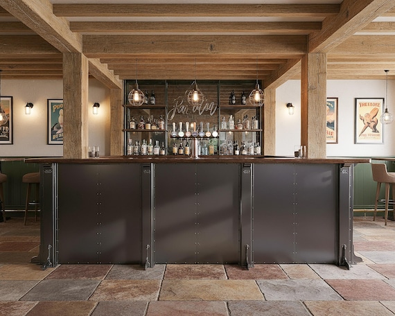 Industrial Style Home Bar