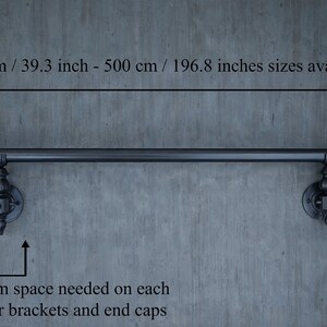 Black Metal Curtain Rail Wrought Iron Wall Mounted Vintage Curtain Rod ...