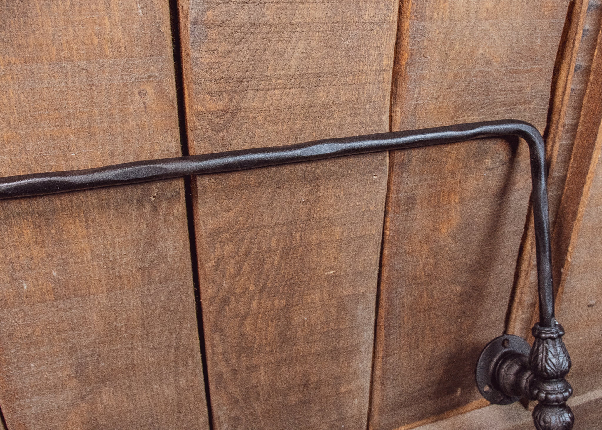 Industrial shower curtain rail black wrought iron shower Etsy