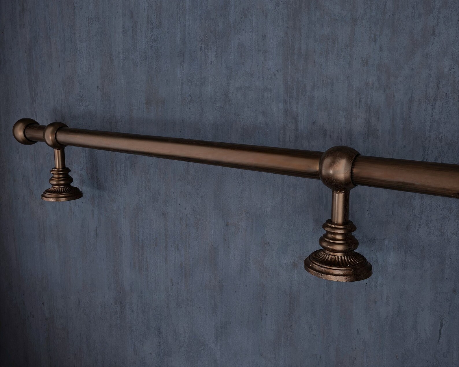 1 Foot Railing Industrial Foot Rail Bronze Heavy Duty Home Bar Foot Rail Kitchen ...