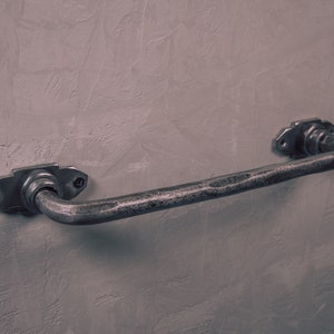 industrial towel rail |  vintage towel bar | towel holder | Cast iron towel bar |