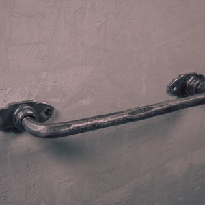 industrial towel rail vintage towel bar towel holder Cast iron towel bar image 1