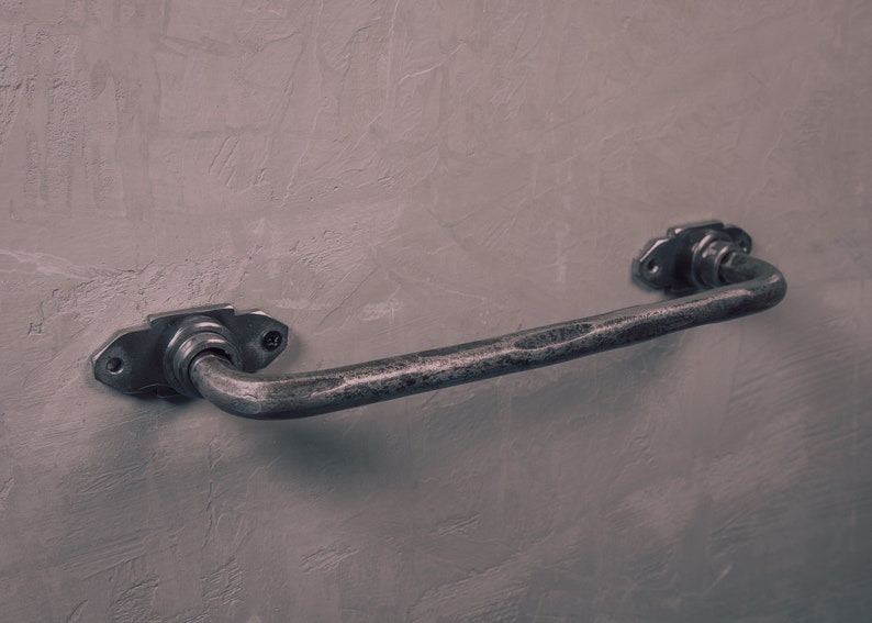 industrial towel rail vintage towel bar towel holder Cast iron towel bar image 1