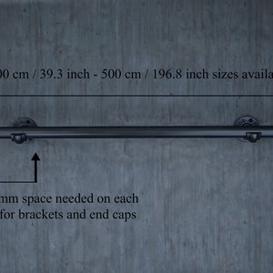 Black Metal Curtain Rail Wrought Iron Wall Mounted Vintage Curtain Rod ...
