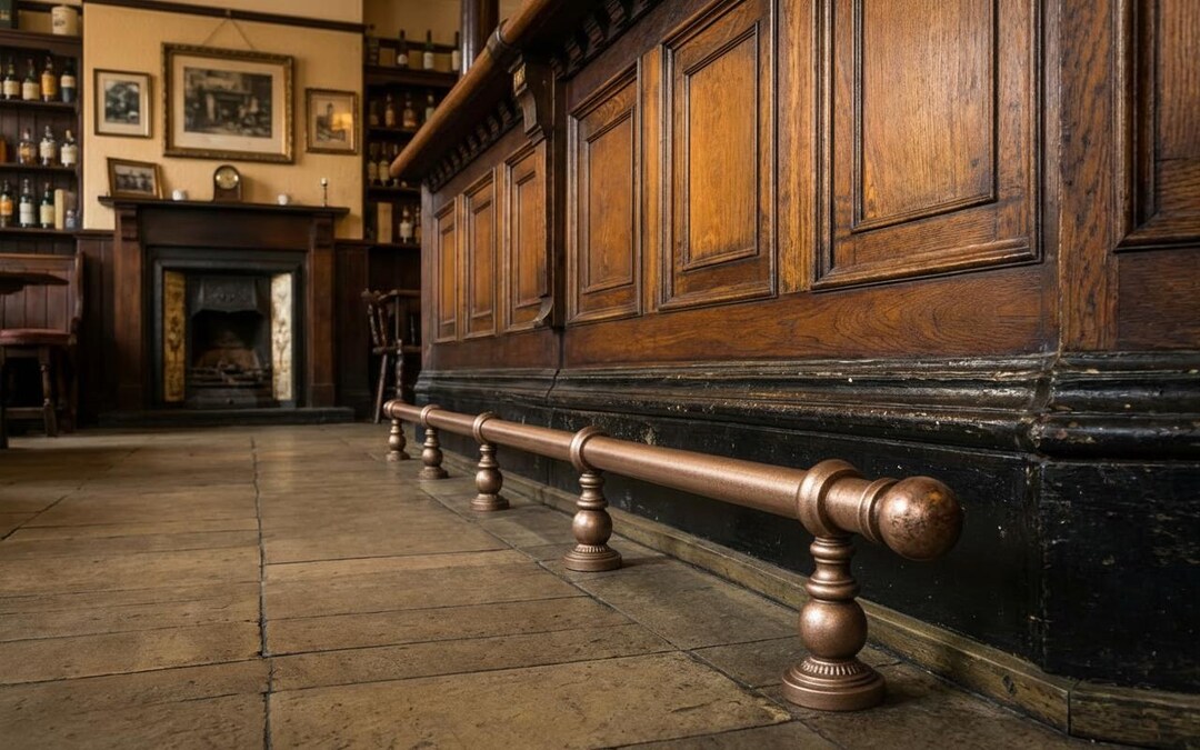 Industrial Foot Rail Bronze Home Bar Foot Rail Kitchen Island Foot Rest ...