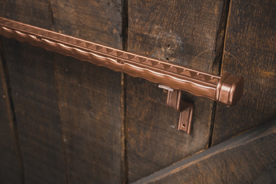 Copper Metal Handrail Stair Handrails Copper Wrought Iron Etsy