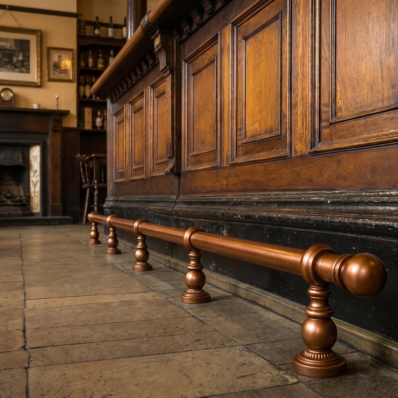 Industrial Foot Rail Bronze Home Bar Foot Rail Kitchen Island Foot Rest ...