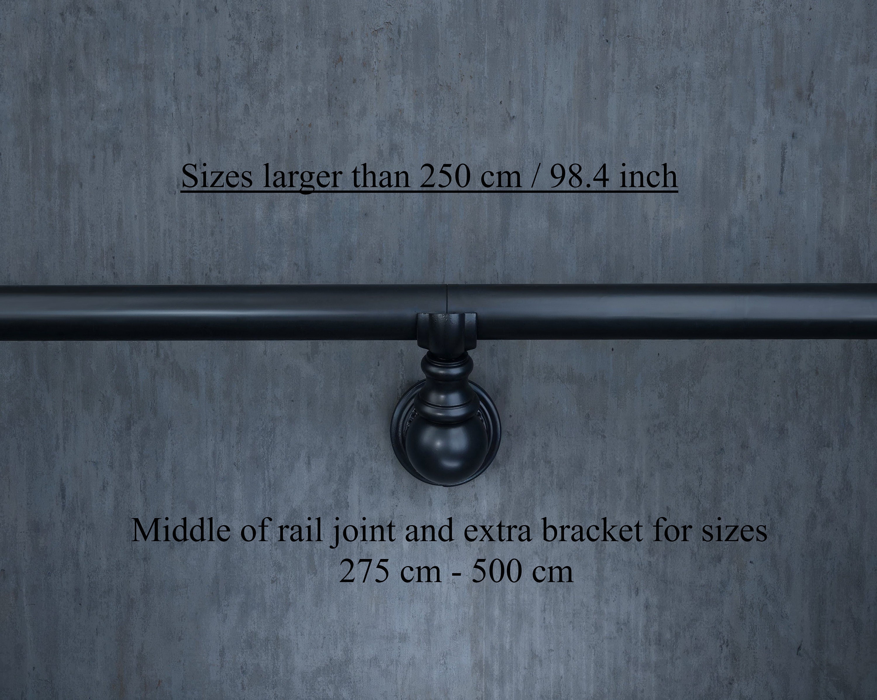 Asta Per Tende Doppia In Ferro – Stile Industriale – Regolabile Da 48 A 84 Cm – Colore Nero