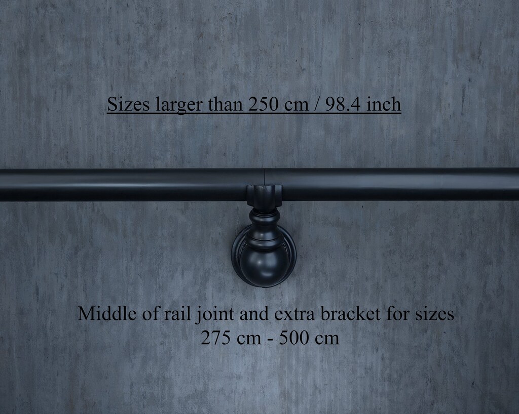 Asta Per Tende Doppia In Ferro – Stile Industriale – Regolabile Da 48 A 84 Cm – Colore Nero