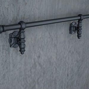 Black metal handrail | stair handrails | wrought iron staircase railings | steel railing for stair |