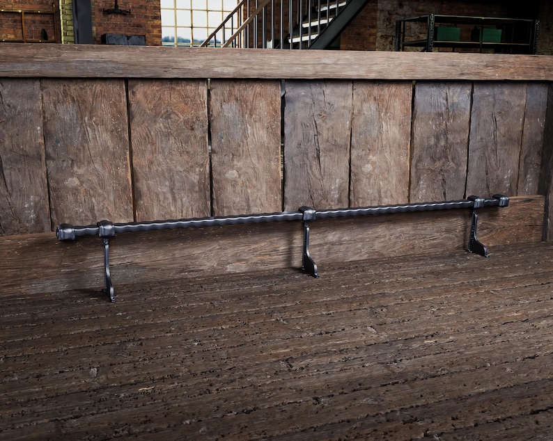 Industrial Foot Rail Wrought Iron Home Bar Foot Rail Kitchen Island ...
