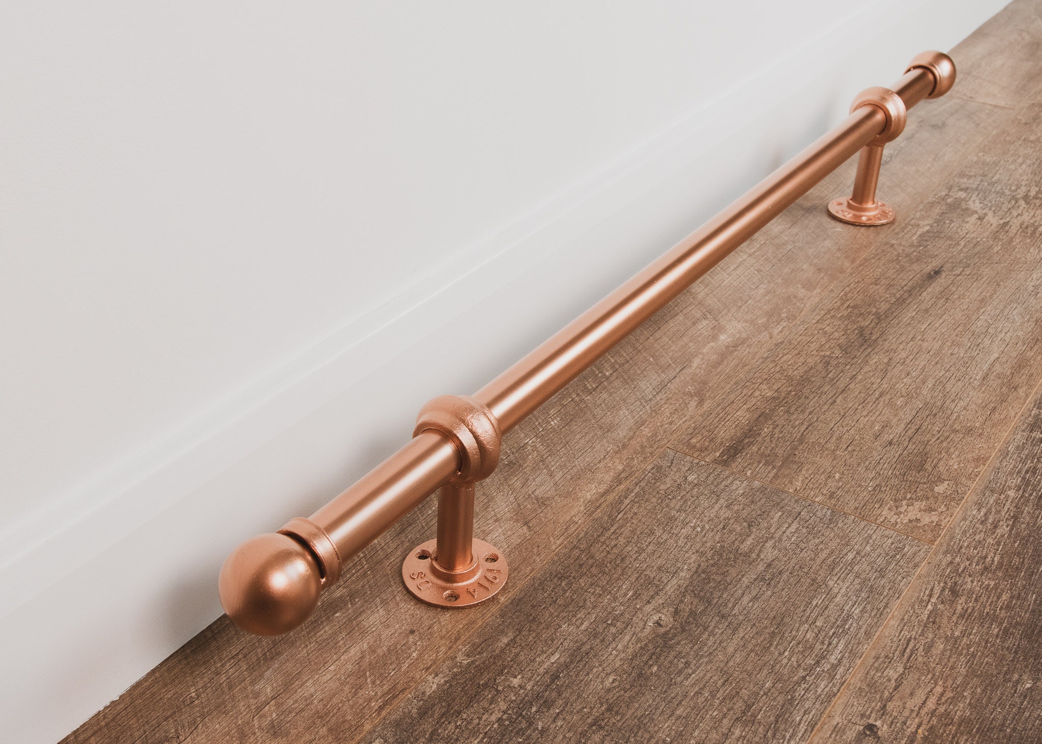 Industrial foot rail copper home bar foot rail Kitchen island Etsy