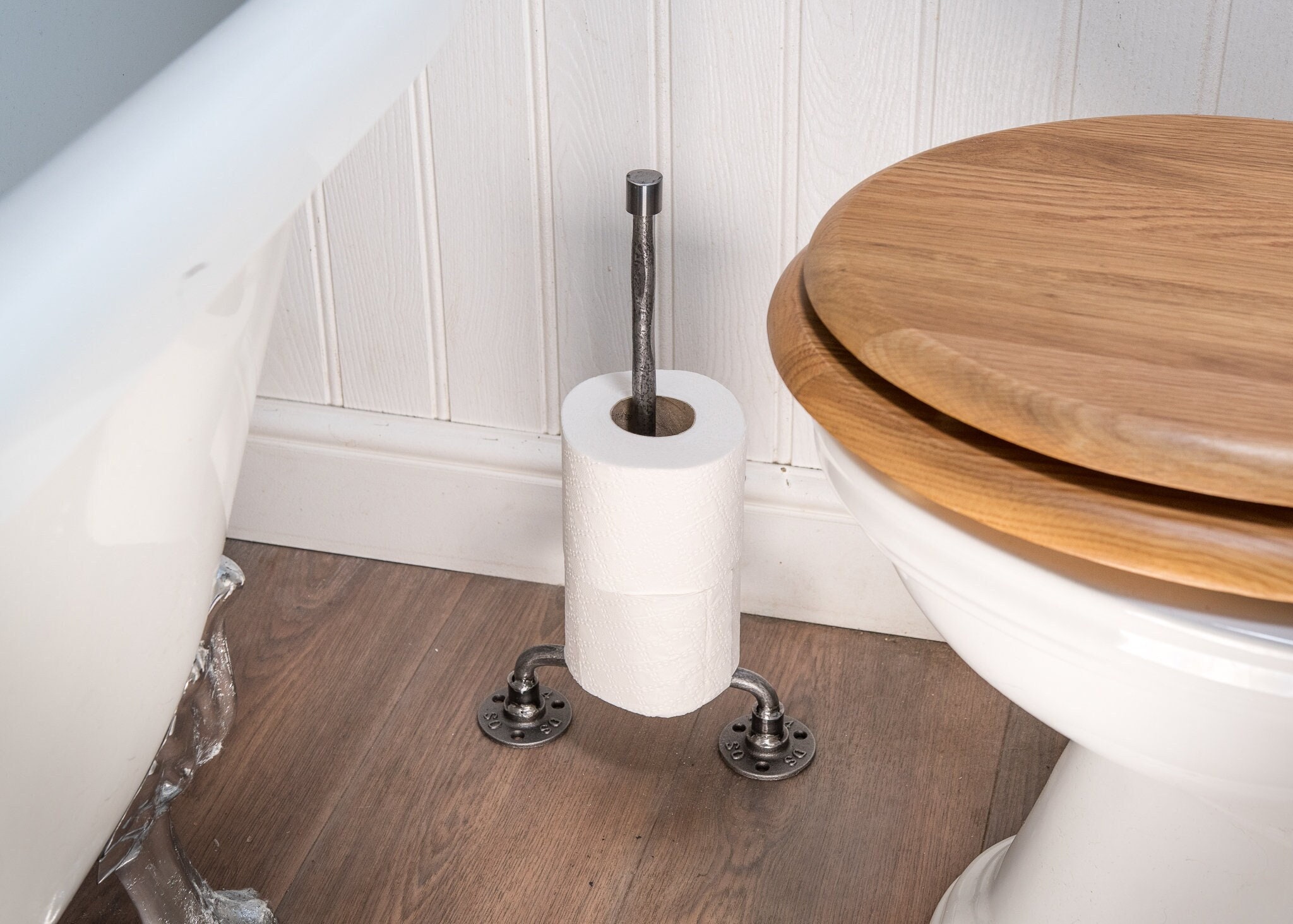 Free-Standing Toilet Tissue Paper Roll Storage Organizer Bathroom